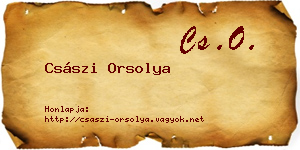 Császi Orsolya névjegykártya