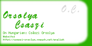 orsolya csaszi business card