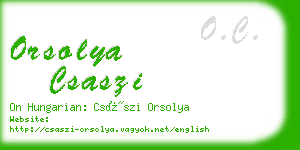 orsolya csaszi business card